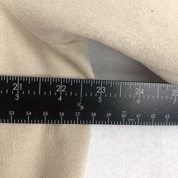 Apt. 9 Women's Size X-Large Beige Faux Suede Long Sleeve Asymmetrical Zip Jacket - Picture 6 of 11